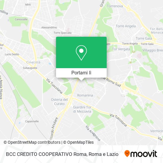 Mappa BCC CREDITO COOPERATIVO Roma