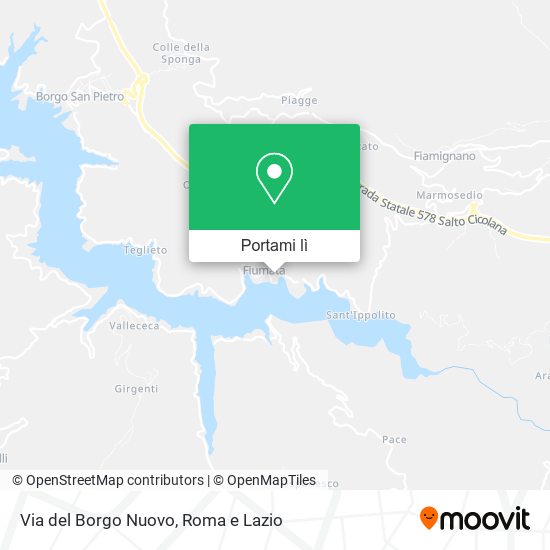 Mappa Via del Borgo Nuovo