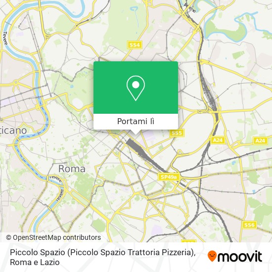 Mappa Piccolo Spazio (Piccolo Spazio Trattoria Pizzeria)