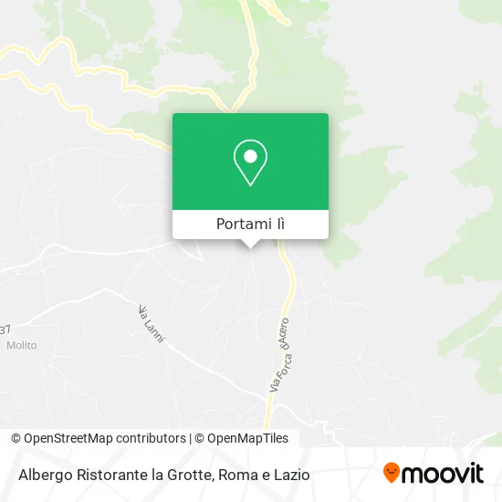 Mappa Albergo Ristorante la Grotte