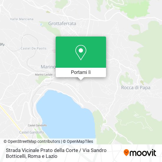 Mappa Strada Vicinale Prato della Corte / Via Sandro Botticelli