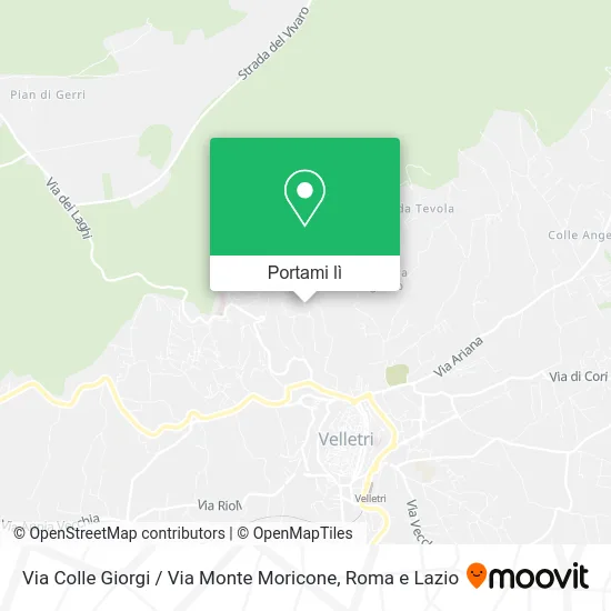 Mappa Via Colle Giorgi / Via Monte Moricone