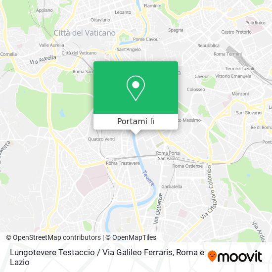 Mappa Lungotevere Testaccio / Via Galileo Ferraris