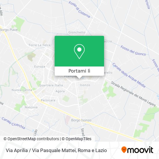 Mappa Via Aprilia / Via Pasquale Mattei