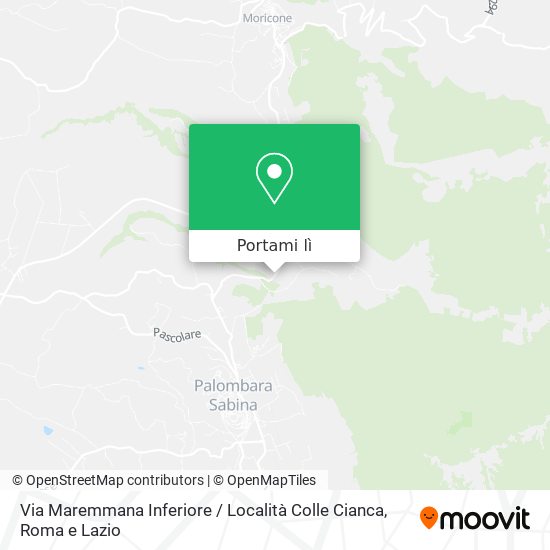 Mappa Via Maremmana Inferiore / Località Colle Cianca