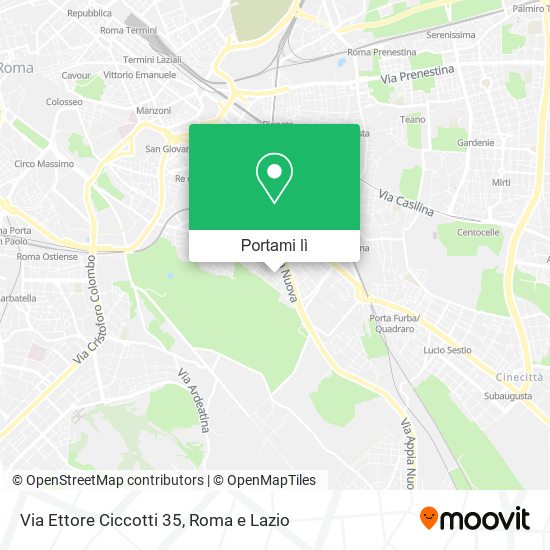 Mappa Via Ettore Ciccotti  35