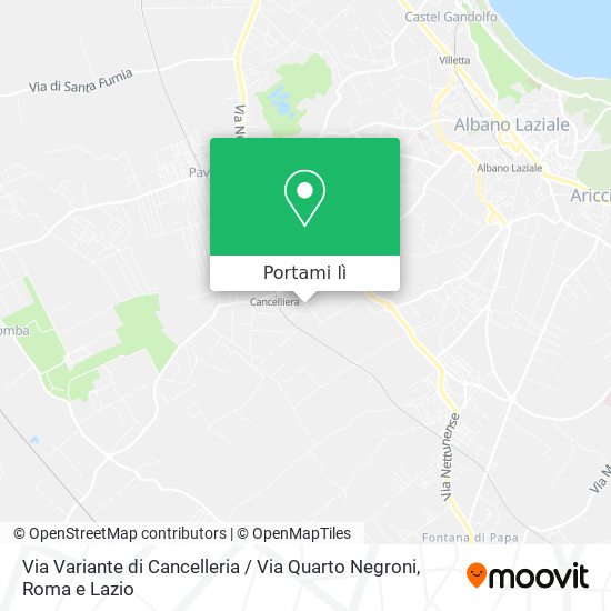 Mappa Via Variante di Cancelleria / Via Quarto Negroni