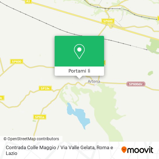 Mappa Contrada Colle Maggio / Via Valle Gelata