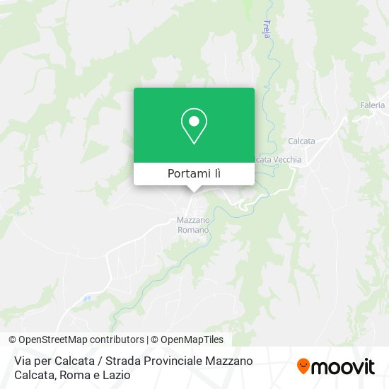 Mappa Via per Calcata / Strada Provinciale Mazzano Calcata