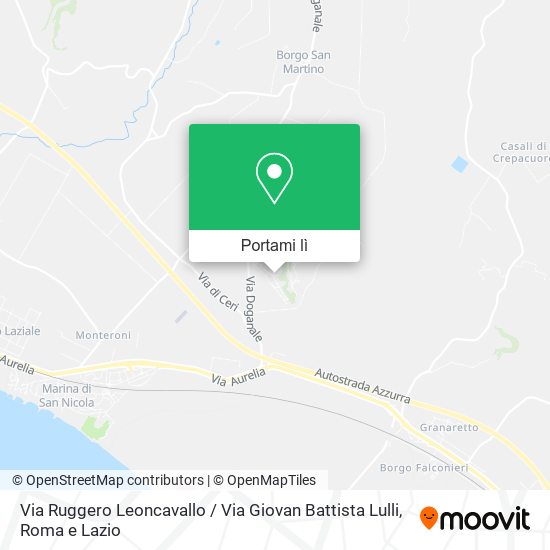 Mappa Via Ruggero Leoncavallo / Via Giovan Battista Lulli