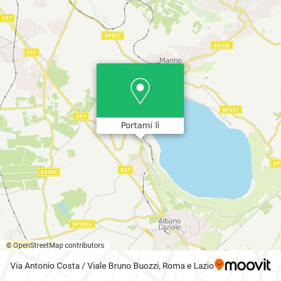 Mappa Via Antonio Costa / Viale Bruno Buozzi