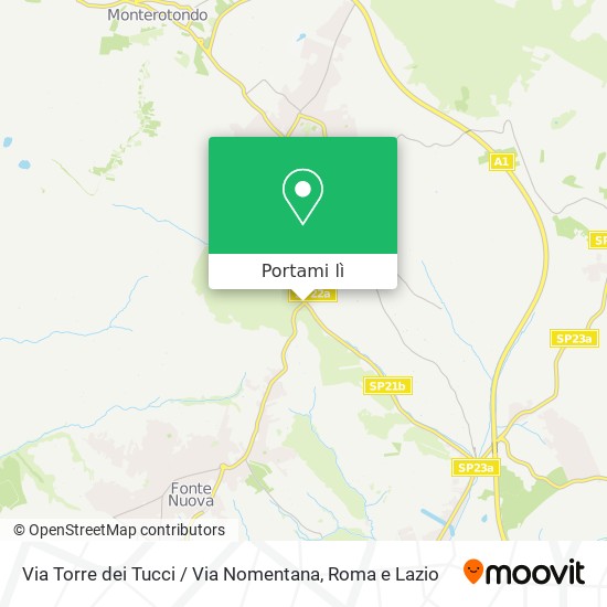 Mappa Via Torre dei Tucci / Via Nomentana