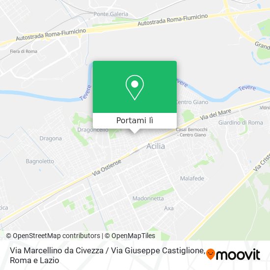 Mappa Via Marcellino da Civezza / Via Giuseppe Castiglione
