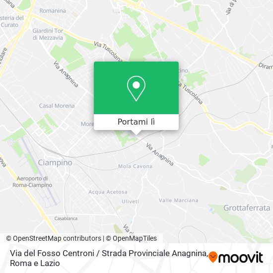 Mappa Via del Fosso Centroni / Strada Provinciale Anagnina