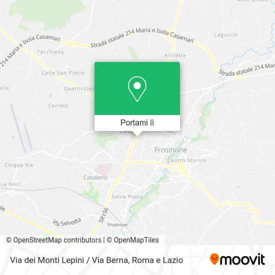 Mappa Via dei Monti Lepini / Via Berna