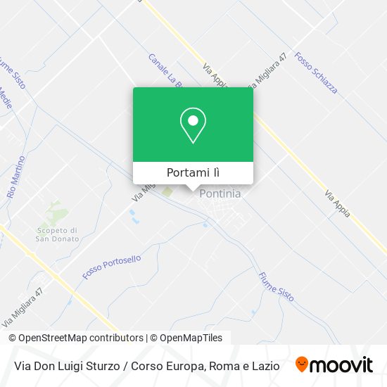 Mappa Via Don Luigi Sturzo / Corso Europa