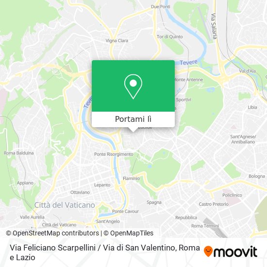 Mappa Via Feliciano Scarpellini / Via di San Valentino