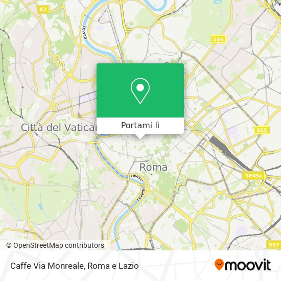 Mappa Caffe Via Monreale