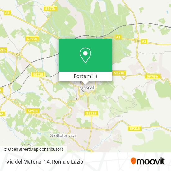 Mappa Via del Matone, 14