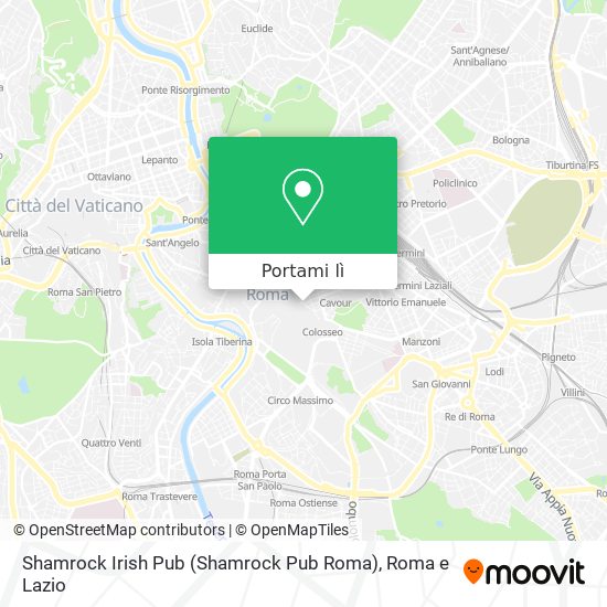 Mappa Shamrock Irish Pub (Shamrock Pub Roma)