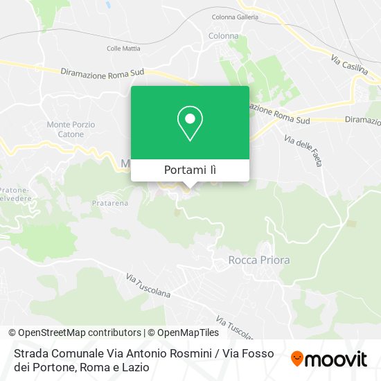 Mappa Strada Comunale Via Antonio Rosmini / Via Fosso dei Portone