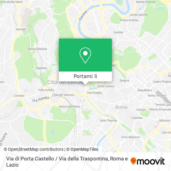 Mappa Via di Porta Castello / Via della Traspontina