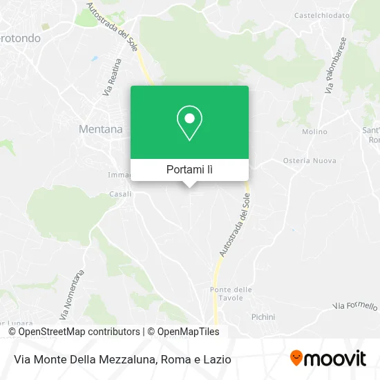 Mappa Via Monte Della Mezzaluna