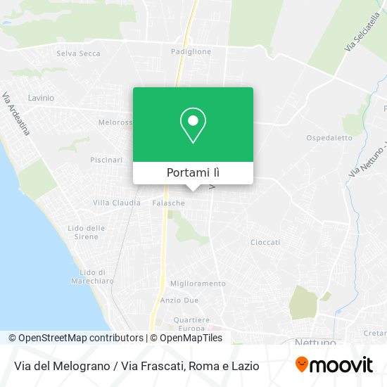 Mappa Via del Melograno / Via Frascati