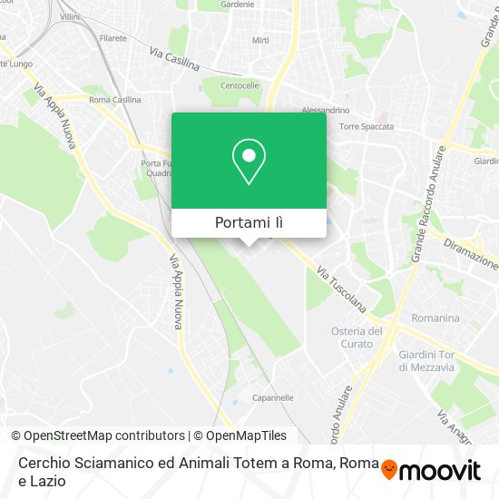 Mappa Cerchio Sciamanico ed Animali Totem a Roma