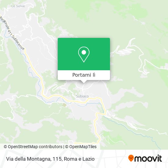 Mappa Via della Montagna, 115