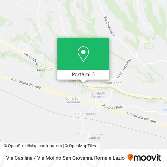 Mappa Via Casilina / Via Molino San Giovanni