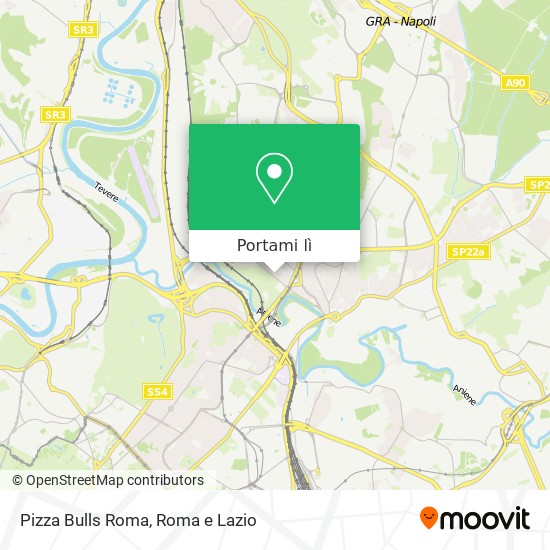 Mappa Pizza Bulls Roma