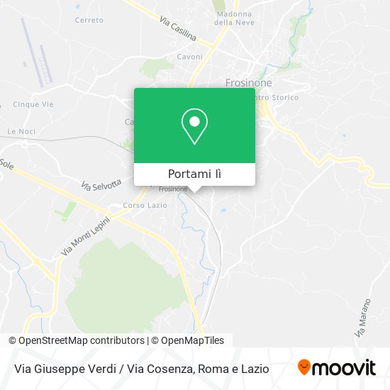 Mappa Via Giuseppe Verdi / Via Cosenza