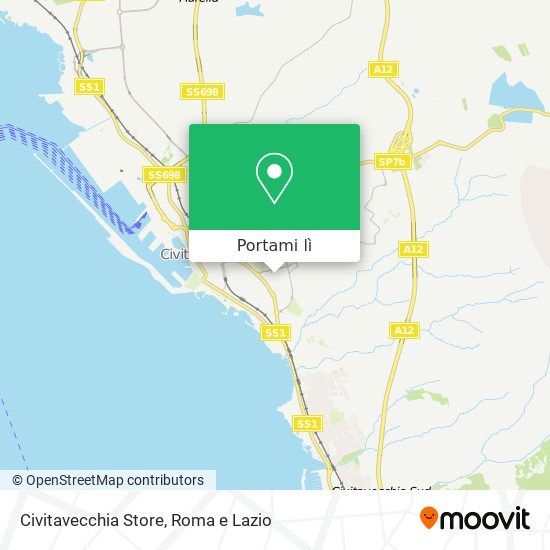 Mappa Civitavecchia Store