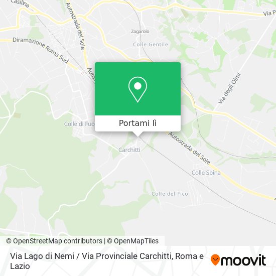 Mappa Via Lago di Nemi / Via Provinciale Carchitti