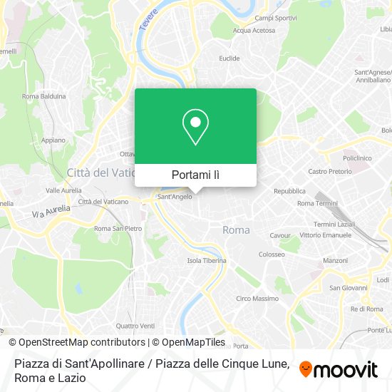 Mappa Piazza di Sant'Apollinare / Piazza delle Cinque Lune
