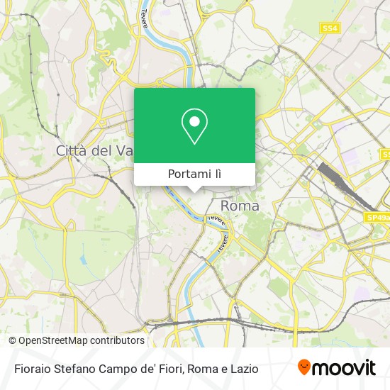 Mappa Fioraio Stefano Campo de' Fiori