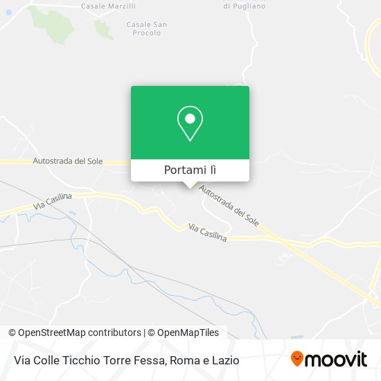 Mappa Via Colle Ticchio Torre Fessa
