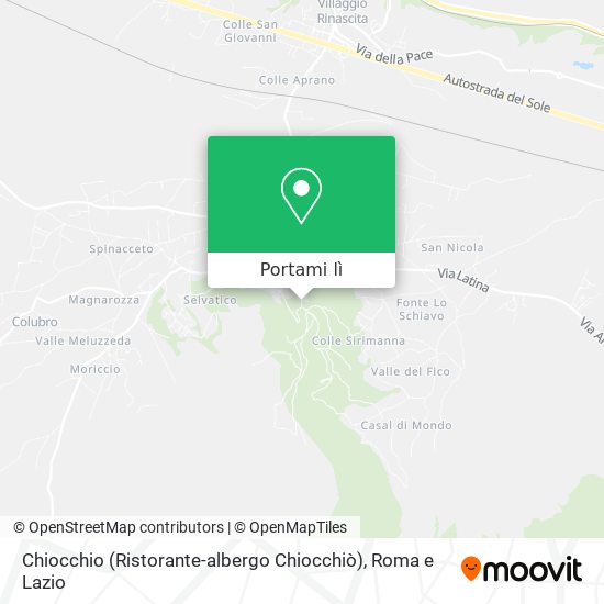 Mappa Chiocchio (Ristorante-albergo Chiocchiò)