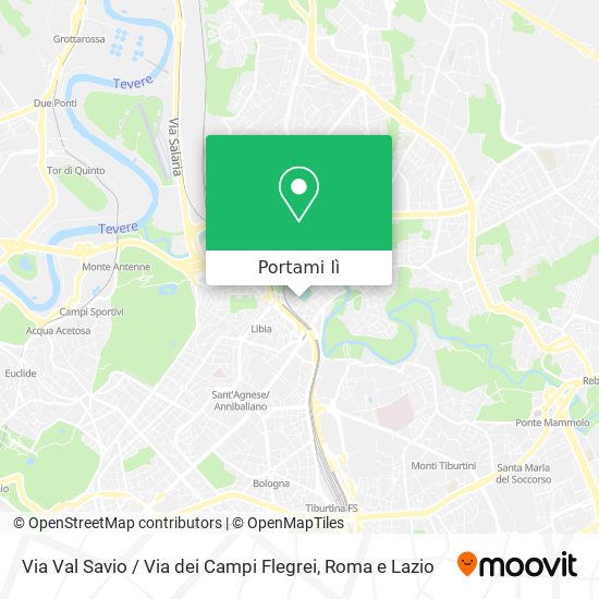 Mappa Via Val Savio / Via dei Campi Flegrei