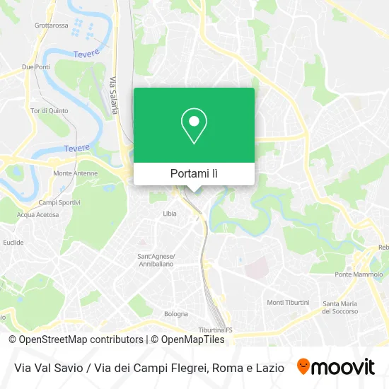 Mappa Via Val Savio / Via dei Campi Flegrei