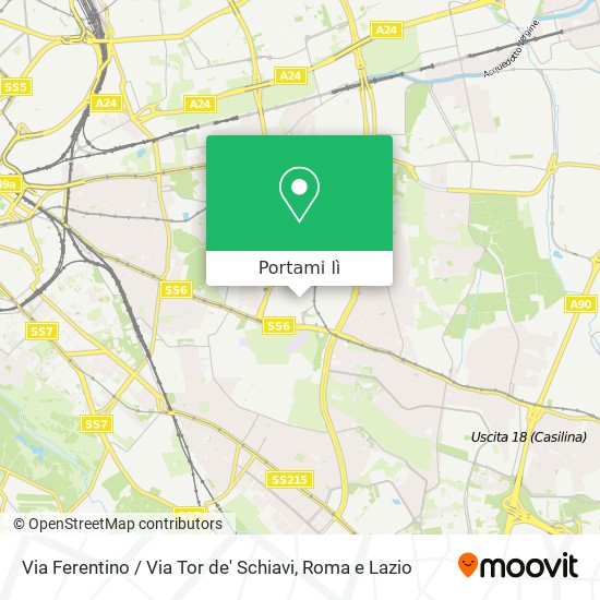 Mappa Via Ferentino / Via Tor de' Schiavi