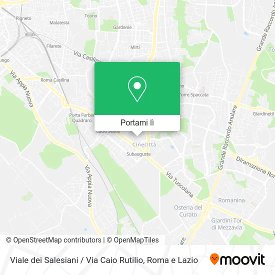 Mappa Viale dei Salesiani / Via Caio Rutilio