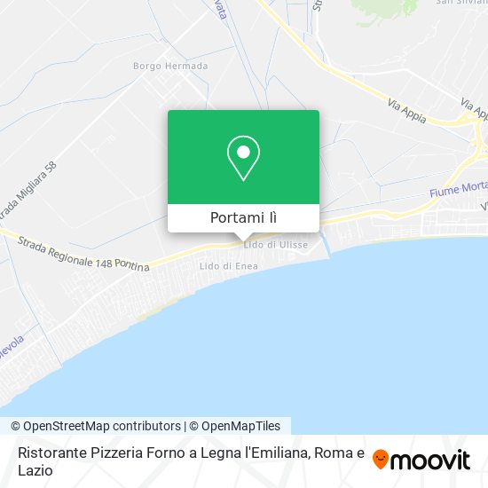 Mappa Ristorante Pizzeria Forno a Legna l'Emiliana