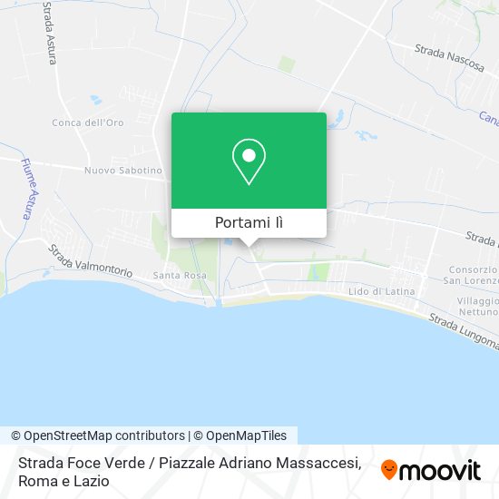 Mappa Strada Foce Verde / Piazzale Adriano Massaccesi