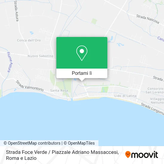 Mappa Strada Foce Verde / Piazzale Adriano Massaccesi