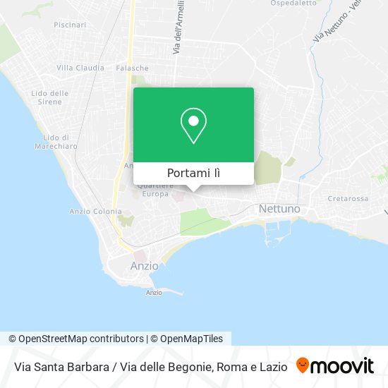 Mappa Via Santa Barbara / Via delle Begonie