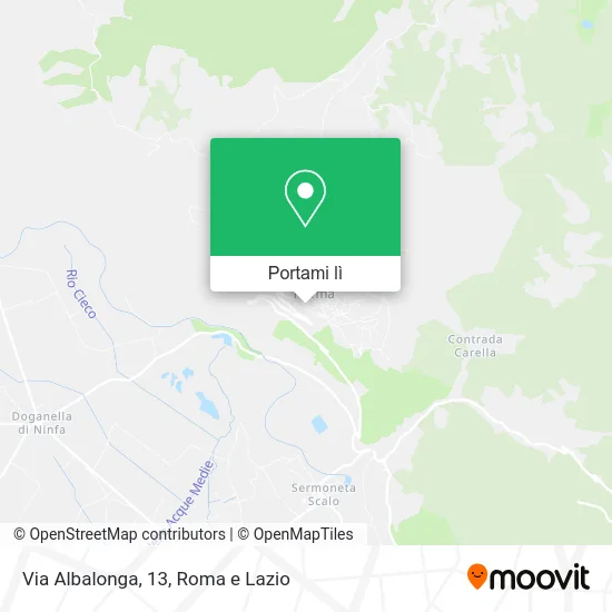 Mappa Via Albalonga, 13