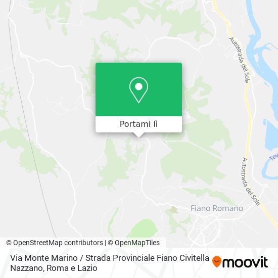 Mappa Via Monte Marino / Strada Provinciale Fiano Civitella Nazzano
