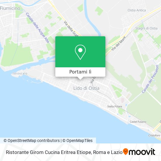 Mappa Ristorante Girom Cucina Eritrea Etiope